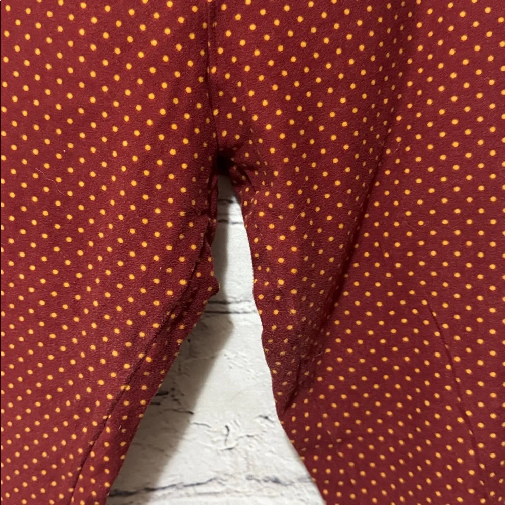 LuLaRoe TC Rust & Mustard Polka Dot Comfy Buttery Soft Legging - Picture 5 of 8